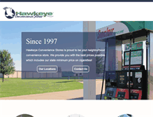 Tablet Screenshot of hawkeyeconvenience.com